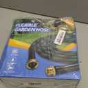 Garden Hose 100 ft, 2028 New No Kink Expandable Water Hose 100ft, 10 Function Nozzle, Leak-proof Solid Metal Fittings, 3750D Outer Fabric, Durable Collapsible Latex Core, Ultra Lightweight & Flexible