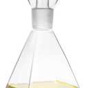 HAIZEEN 4 oz / 125 ml No Funnel Needed Olive Oil & Vinegar Dispenser Glass Cruet Decanter for Kitchen,Lab glassware seal handicraft Keeps Oil Fresh Longer
