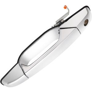 Exterior Chrome Door Handle Front Left Driver Side for 2007 2008 2009 2010 2011 2012 2013 2014 Chevy Silverado Suburban Tahoe Avalanche, GMC Sierra Yukon, Cadillac Escalade -20828258, 22738721, 80546