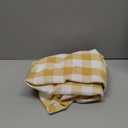 Softalker Checkered Tablecloth Rectangle, Heavy Weight Linen Gingham Outdoor Table Cloth with Tassel, Wrinkle Free Buffalo Plaid Summer Table Cover for Dining/Party/Home - 55 x 84 Inch, Yellow