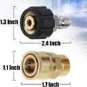 Tool Daily Pressure Washer Adapter Set, Quick Connect Kit, Metric M22 15mm Female to M22 Male Fitting, 5000 PSI, 4 Pcs