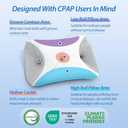 HOMCA CPAP Pillow for Side Sleeping, Cervical Neck Pillow for All CPAP Masks Users to Reduce Air Leaks & Masks Pressure, Ergonomic Memory Foam Pillow Ideal for Side Back Sleeper