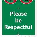Please Be Respectful No Dog Pooping or Peeing Sign for Yard | 21" Tall Stake & Kit, Laminated Rust-Proof Aluminum, USA-Made, 100+ Years of Expertise