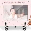 My First Grandchild Picture Frame, Grandkids Grandma Grandpa Gifts Grandparents Gifts, Wooden Photo Frame With Iron Stand, Tabletop Decor -14