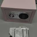 Goldenkey Small Kids Safe for Money, Digital Mini Safes with Keys&Code for Cash, Safe Box for Personal Items for Home, 6.69"D x 9.05"W x 6.69"H, Pink