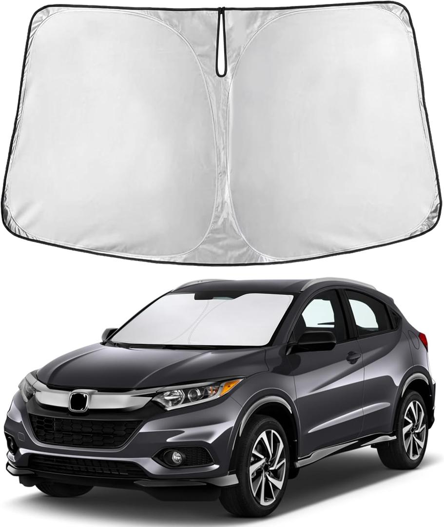 EcoNour Windshield Sunshade Compatible for Honda HRV 2016-2020 2021 2022, Sun Visor for Front Windshield & Window Sun Shade Cover, UV Heat Blocker & Protector, Car Accessories