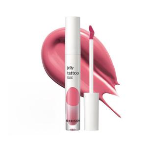 Berrisom Jelly Tattoo Tint, Long Lasting Korean Lip Stain with Jelly Texture, Transfer-Resistant Color, 3.8g / 0.13oz, 4 Shades (Strawberry)