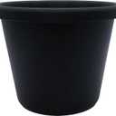 The HC Companies Classic Round Plastic Plant Pot w/Rolled Rim - Lightweight & UV Resistant Flower Pot for Herbs & More - Outdoor & Indoor Plant Pots w/Drainage (8.5 inch Black, Pack of 1)