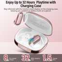 Ai Translation Earbuds Real Time,164 Languages Translator Earbuds with 6 Translation Modes/No Subscription,Audio and Video Calls Translator Headphones,Audifonos Traductores Ingls Espaol, Rose Pink