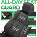 Custom Seat Covers for Tacoma 4th Gen 2024 2025 2026 Double Cab SR5/TRD Sport/TRD Off-Road/SR Full Set with Console Covers, Waterproof Leather Back and Front Seat Protectors Black