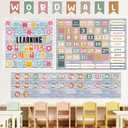 Inkspire Beach Wood Bulletin Board Paper Roll,14.8FTx47IN Large Reusable Waterproof Erasable Classroom Wall Background Backdrop Paper,Fade-Resistant Fabric Wrapping School Decors Teacher Supplies, 177.6" x 47"