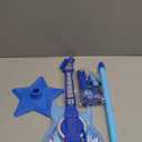 Guitar and Microphone Play Set for Boys New Upgrade,Karaoke Machine with Music&Light,Microphone Toys with Stand,Adjustable Height Guitar Toys for Kids,Toddlers,Child (blue)