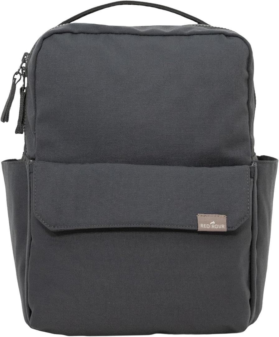 RED ROVR Mini Roo Lightweight Backpack | 6 pockets for everyday essentials (Charcoal)