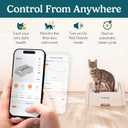 Petcove Self Cleaning Automatic Litter Box for Multi Cat Open Top/Quiet Operation 45 dB/Odor Control/Dual Anti-Pinch Safety/Easy App Control with Ultra Fast 5 GHz Wi-Fi - 60 Count Litter Bags