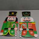 Christmas Decorations, Set of 2 Metal Nutcracker Decorative Garden Stakes for Christmas Outdoor Yard, Xmas Walnut Soldier Yard Signs for Outside Home Garden Lawn Porch Pathway Decor