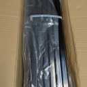 No Pawblems Free Standing Dog Gate with Door, 30'' Tall Foldable Dog Fence for Indoor & Outdoor, Up to 156 Inch Extra Wide Puppy Gate for Stairs, Hallways, Doorways, Deck, Yard (Black, 6 Panels)