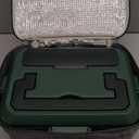 Electric Lunch Box Food Heater: 3.5 Liters Double Layer Heated Lunch Box for Adults, 90W Food Warmer for Car/Truck/Office Use, Ideal for Men, Women, Adults with Fork & Spoon and Insulated Carry Bag (Green)