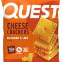Quest Nutrition Cheese Crackers, Cheddar Blast, 10g Protein, 5g Net Carbs, 1g Sugar, Made with Real Cheese, High Protein Snack, 12 Packs (1.06 oz Bags) Best By  08/13/2026