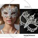 Bling Rhinestone Masquerade Mask For Women Ball Costume Crystal Face Mask Carnival Jewelry