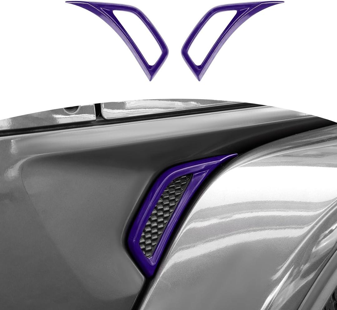 RT-TCZ for Jeep JL Side Fender Vent Decal Trim Cover for Jeep Wrangler JL JLU 2018-Present for Gladiator JT 2020-Present Purple Exterior Accessories 2pcs