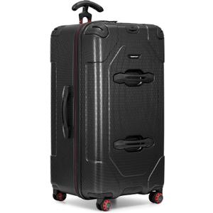 Traveler's Choice Maxporter II Polycarbonate Hardside Trunk with Spinner Wheels, Black, 31-Inch Large Trunk | Luggage, Spinner, Trunk