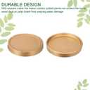 M METERXITY 3 Pack Planter Saucers - Ceramic Plant Tray Flower Pot Drip Trays Round Apply to Outdoor/Garden (4/5/6inch, Gold)