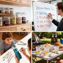 Uxylry Wine Glass Markers Washable, 8-Pack Dual Tip Erasable Pens | Food Grade Non-Toxic Ink for Glasses, Ceramic | Ideal Christmas Gifts & Party Accessories