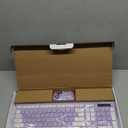 Wireless Keyboard and Mouse Combo, Full-Sized Wireless Keyboard and Adjustable DPI Mouse, 2.4GHz USB Receiver, Silent Keyboard and Mouse for PC, Windows, MAC, Desktop, Laptop(Purple)