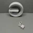 Smart LED Table Lamp, 4-in-1 Wireless Charger, Night Light, Alarm Clock, and Bluetooth Speaker with App Control for Bedroom, Office, and Home Decor (White)