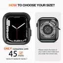 3 x Apple Watch Case - Metal, Lightweight, Compatible with Apple Watch Series 9/8/7, 45mm, Rugged Bumper Protector (Dark Blue)