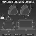 Utheer Upgraded Nonstick Cast Iron Griddle for Gas Grill, 26.7 x8.6" Double Burner Griddle Flat Top Grill Plate for Gas/Electric/Charcoal, Lightweight, Durable, Easy to Clean, for Stovetop, Camping, BBQ