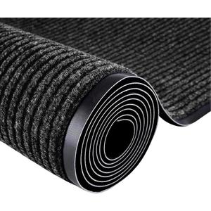 Commercial Runner Rug, 3 x 10 FT Entrance Floor Mat Area Rugs Hallway Carpet with Non-Slip PVC Backing Indoor Outdoor Home Doormat for Office Balcony Corridor Kitchen Garage (Black), 2'11" x 9'10"