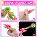 2 x 24 Pack Easter Party Favors for Kids,Easter LED Light Up Finger Lights Easter Basket Stuffers for Kid Toddler Teens Boys Girls Easter Egg Hunt Filling Treats Easter Basket Stuffers Easter Party Favor