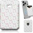 Compatible with Magsafe Wallet Magnetic Phone Card Holder for Phone Case, Cute Leather Stronger Magnetic RFID Phone Wallet for Women Men Cute Pink Bows