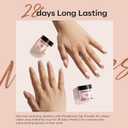 Modelones Nude Dip Powder Nail Kit, 4 Colors Brown Gold Glitter Dipping Starter Set with Liquid and Complete Accessories for French Nails Art Salon DIY at Home Manicure