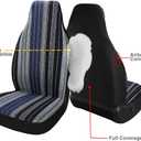 Baja Saddle Blanket Car Seat Covers 7PCS Full Set, Breathable and Washable Striped Woven Automotive Vehicle Seat Cover Universal for Sedan, SUV, Truck, Airbag Compatible