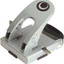Officemate Deluxe 2-Hole Punch with Chip Drawer, 50 Sheet Capacity, Silver/Navy (90101)