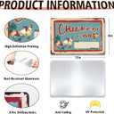 2 x Personalized Gifts for Chicken Lovers  Writable Chicken Coop Sign, Vintage Metal Tin Sign for Outside Fence, Farm Gate or Indoor Wall Decor, Perfect Christmas Decoration 12"X8"