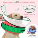 Supet Raised Inflatable Dog Cone Collar to Stop Licking, Soft Dog Cone Alternative After Surgery, Pet Neck Donut Collar for Dogs L