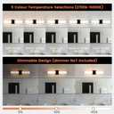 Modern Wall Sconce 22 Inch Black Bathroom Sconces Led Wall Lights with Acrylic Shade Hardwired Long Vanity Lighting Fixtures Over Mirror for Bedroom Living Room Hallway, 22 Inch (1 Pack)