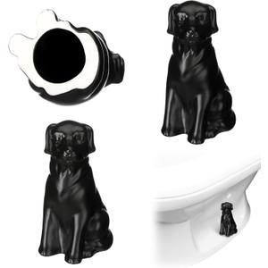Honeydak 2 Pack Toilet Bolt Caps Decorative Dog Toilet Bolt Screw Covers Cute Ceramic Bathroom Decor Fun Themed Gadgets Bathroom Replacement Parts