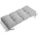 Detiblue Bench Cushion for Indoor Furniture，48x16x4Inch Tufted Bench Seat Cushion with Non-Slip, Comfortable and Durable for Shoe/Entryway/Storage with Cushion（CrossLinen Light Gray）