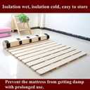Breathable Moisture-Proof Bed Plate, Guest Tatami Mat,Wood Roll-Type Slatted Bed Japanese Floor Futon Mattress, Floor Sleep Bedding (Full)