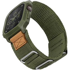 SUNFWR Bands Compatible with Apple Watch 44mm 45mm with Case,Rugged Sport Apple Watch Strap with Protective Cover for iwatch Series 9/8/7/6/5/4/SE for Men(Army green) SUNFWR Bands Compatible with Apple Watch 44mm 45mm with Case,Rugged Sport Apple Watch Strap with Protective Cover for iwatch Series 9/8/7/6/5/4/SE for Men(Army green)