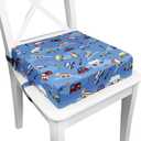 Toddler Booster Seat for Dining Table,Portable Kids Booster Seat - Adjustable, Non-Slip, Lightweight & Easy to Clean (Light Blue)