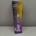 Color Changing Black Liquid Motion Lamps: 17 Colors LED Night Light for Adults with Remote & Timer, Smart Ambient Mood Lighting for Bedroom Office, Novelty Cool Christmas Birthday Gifts, 13 Inch (White)