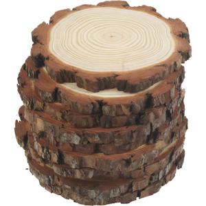 Large Wood Slices, Natural Wood Rounds,  6 inch,15 Pcs For Centerpieces, DIY Crafts, Wedding Decor, Rustic