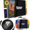 Puzzle Ready Puzzle Board with Drawers & Cover - 1000 Pieces Wooden Jigsaw Puzzle Table Mat with Lazy Susan Spinning Cover & Colorful Sorting Trays for Family - 24x 30