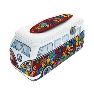 BRISA VW Collection - Volkswagen Neoprene Universal Makeup Cosmetic Travel Pharmacy Bag Pouch T1 Campervan Bus (Flower/Multi/Small)