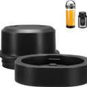 Replacement Blade Cover & Vessel Cap for Ninja Blast Portable Blender BC100/BC151, Parts & Accessories, Leakproof Food-Grade Dishwasher Safe (Black)